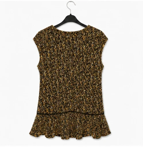 IKKS Women T42 Dress – Flowy Chic Animal Print with Ruffle – photo 4